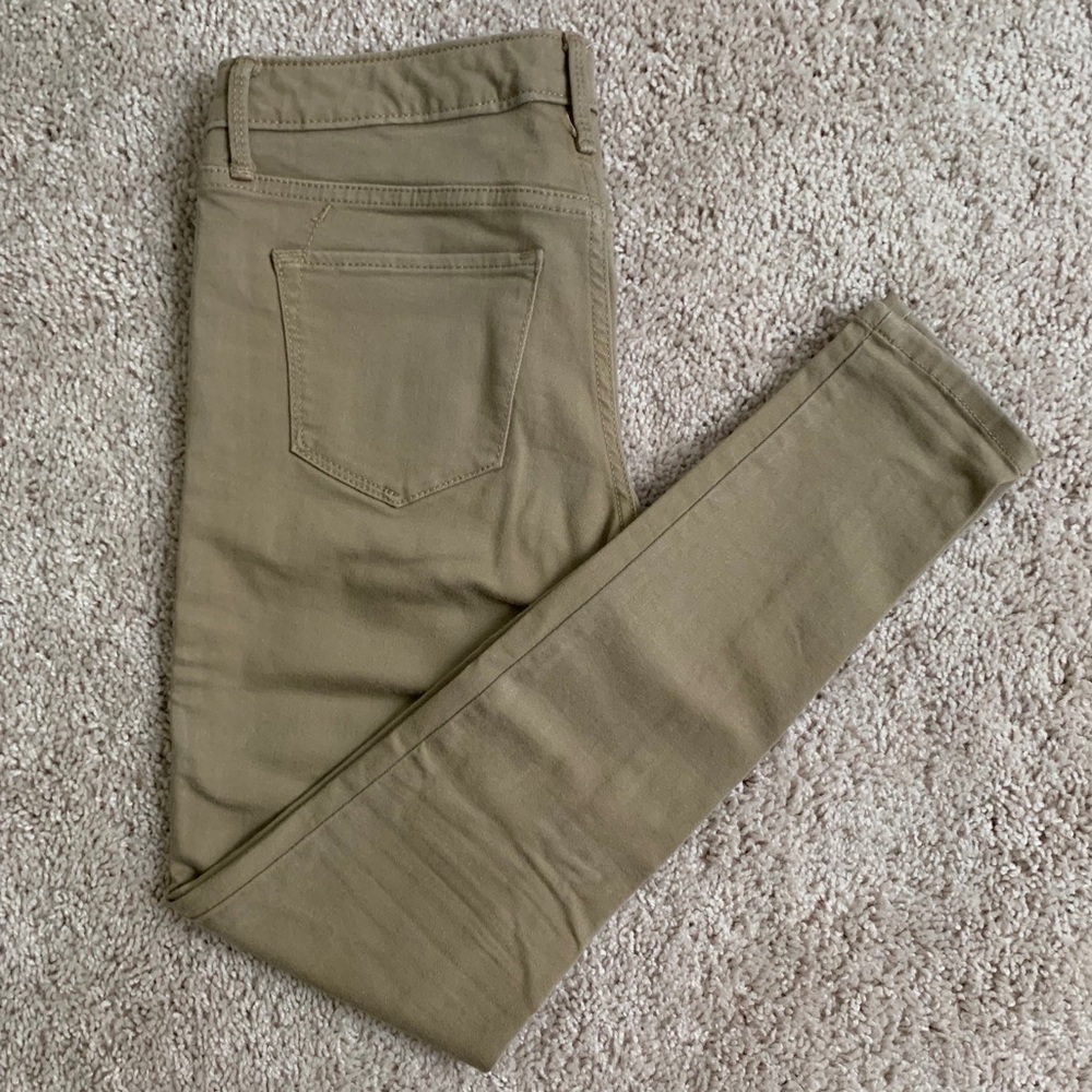 Khaki Mid-Rise Jeggings